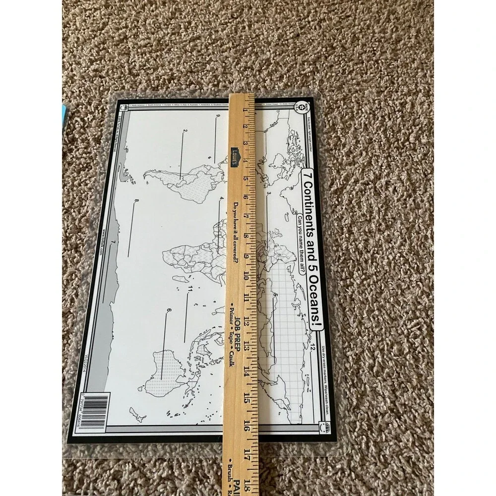 Lot of 8 Kids Educational & Character Placemats Tot Talk USA World Map Disney